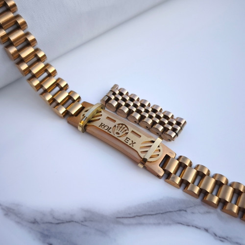 خرید ست دستبند انگشتر مردانه رولکس رزگلد استیل رنگ ثابت شیک ارزان