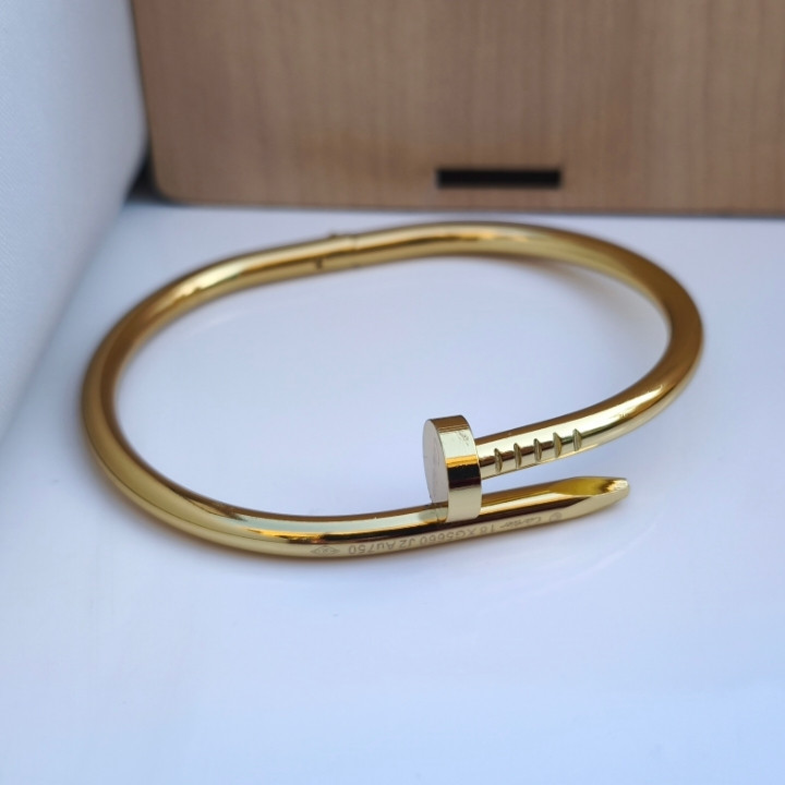 خرید دستبند مردانه طلایی رنگ ثابت شیک ارزان مناسب هدیه