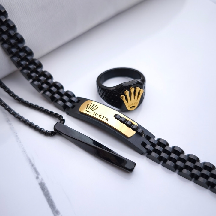 خرید ست اکسسوری مشکی مردانه شیک قیمت مناسب برای کادو