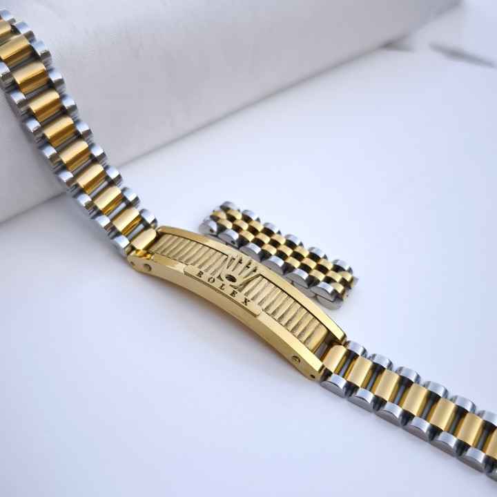 خرید ست انگشتر دستبند مردانه رولکس طلایی نقره ای استیل رنگ ثابت شیک ارزان مناسب هدیه
