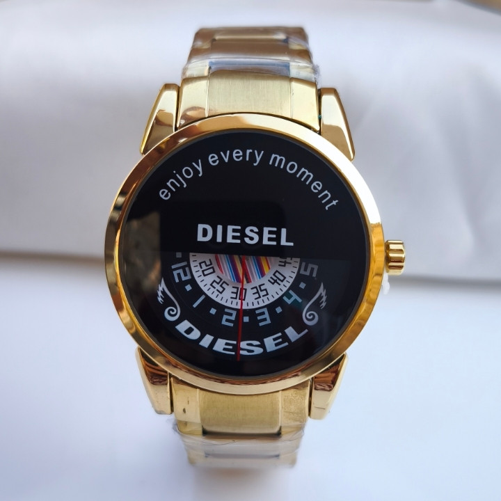 خرید ساعت طلایی مردانه استیل رنگ ثابت شیک ارزان مناسب کادو