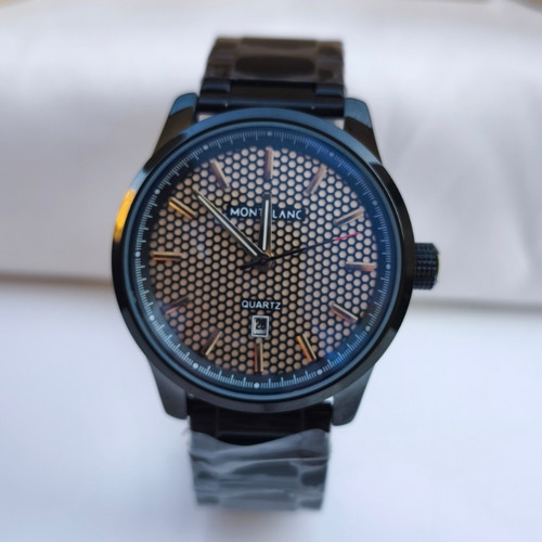 خرید ساعت مونتبلانک مشکی مردانه استیل رنگ ثابت شیک ارزان مناسب کادو