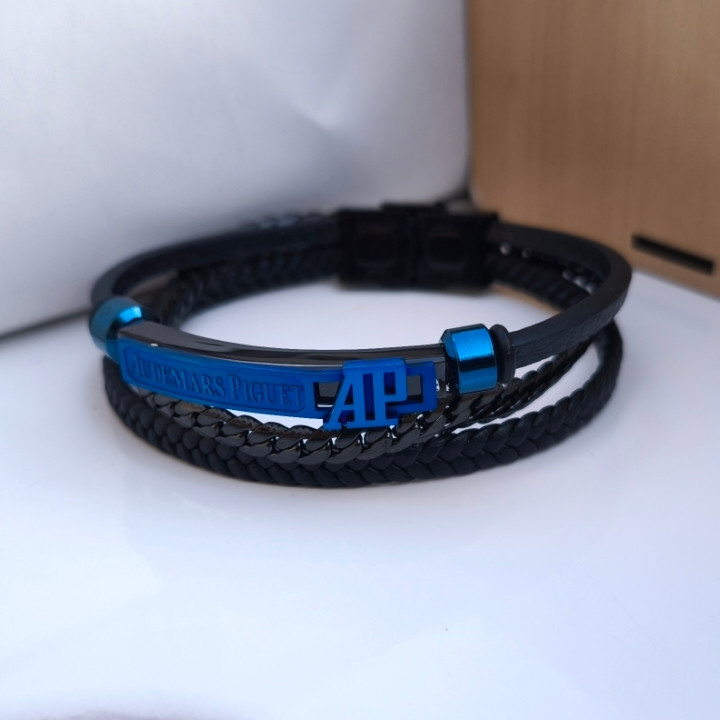 خرید دستبند چرمی مردانه سه ردیفه قیمت مناسب