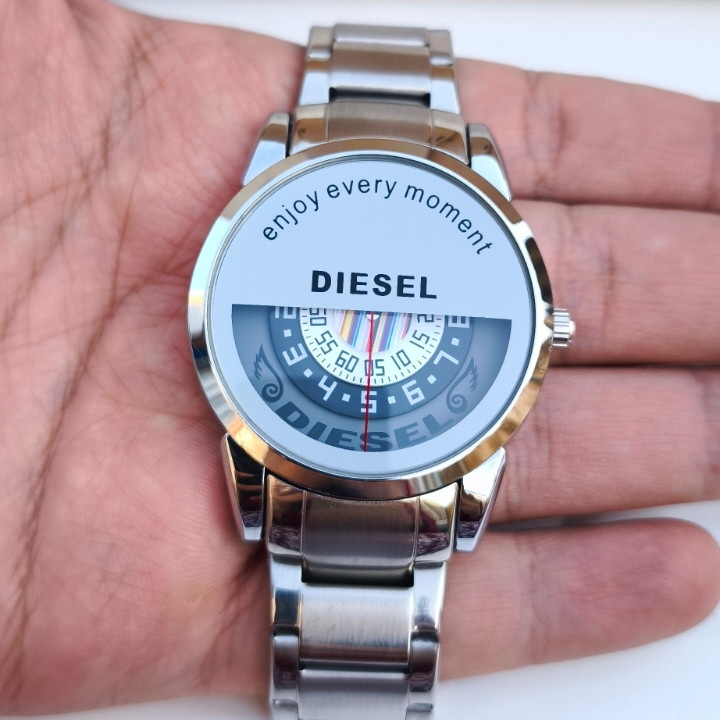 خرید ساعت مردانه دیزل نقره ای استیل شیک ارزان مناسب هدیه