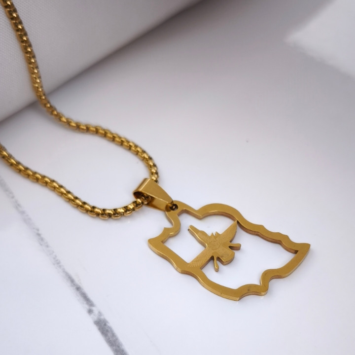 خرید پلاک ایران و فروهر استیل رنگ ثابت شیک ارزان مناسب کادو