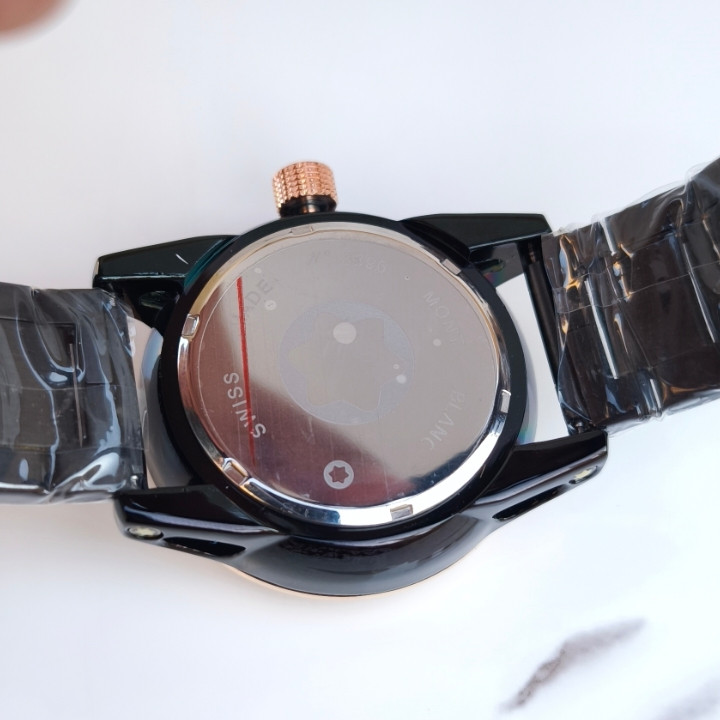 خرید ساعت مونت بلانک مشکی مردانه رنگ ثابت مناسب کادو