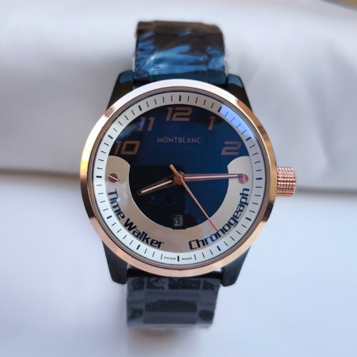 خرید ساعت مشکی مردانه مونتبلانک استیل رنگ ثابت شیک ارزان مناسب کادو