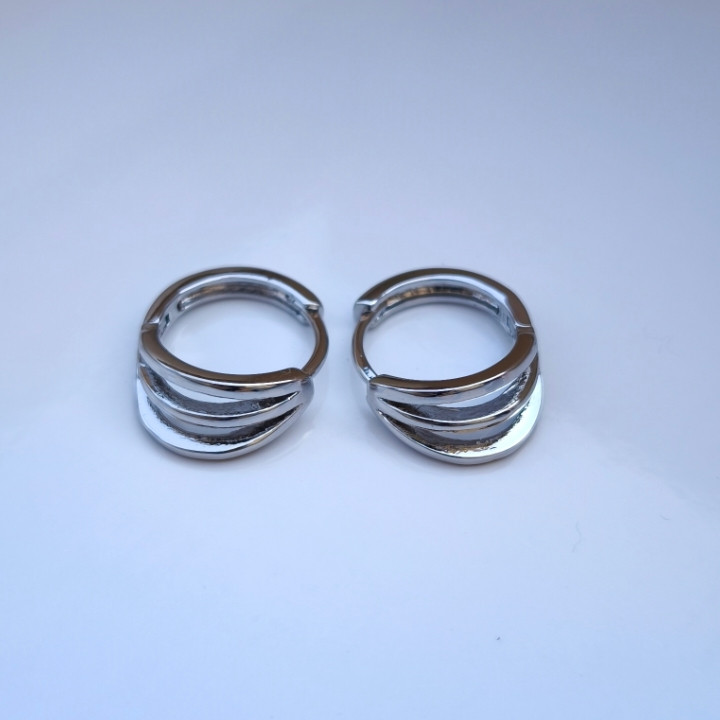 خرید گلگوش نقره ای ژوپینگ دخترانه رنگ ثابت شیک ارزان