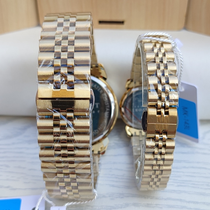 ست ساعت طلایی زنانه مردانه با کارات گارانتی و جعبه شیک قیمت مناسب