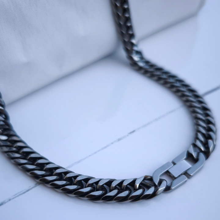 خرید گردنبند زنجیری مردانه استیل رنگ ثابت شیک قیمت مناسب